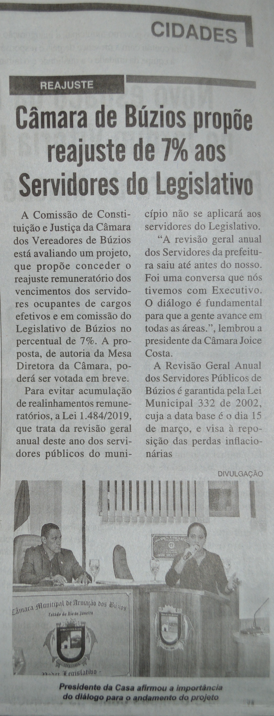Diário Costa do Sol_Reajuste Servidores do Legislativo_03maio19