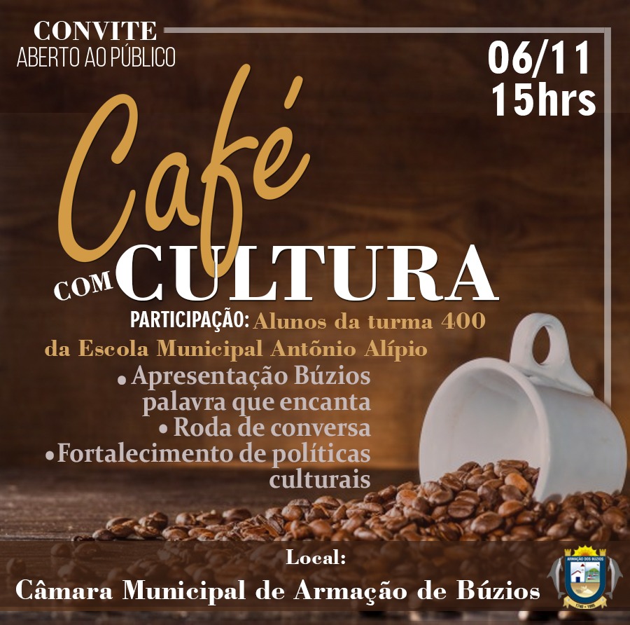 5º Café com Cultura da Câmara de Búzios