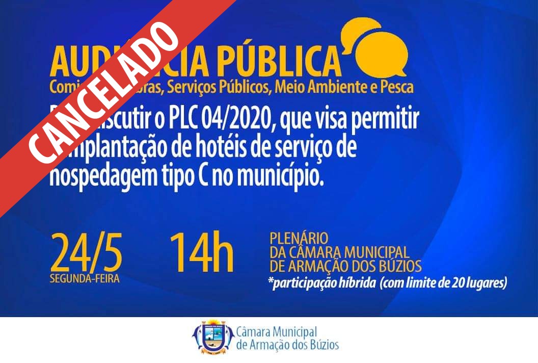 Audiência Pública Cancelada