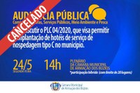 Audiência Pública Cancelada