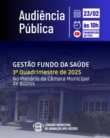 Audiência Pública de Apresentação do Relatório de Gestão do Fundo Municipal de Saúde - 3ºquadrimestre de 2025