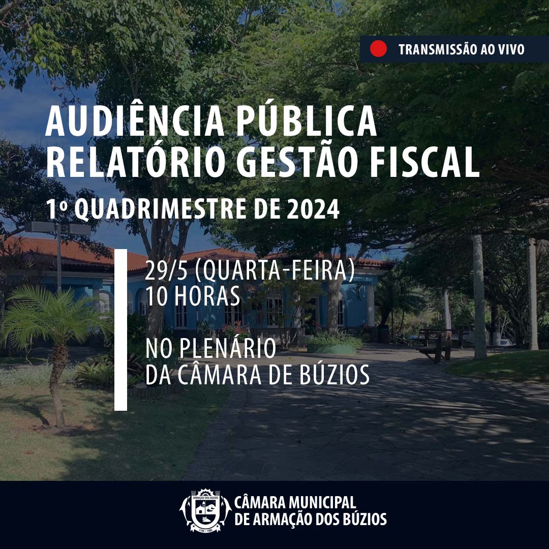 Audiência Pública Relatório de Gestão Fiscal
