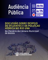 Audiência Pública vai tratar sobre “Despejo de efluentes e poluição do Rio Una” 