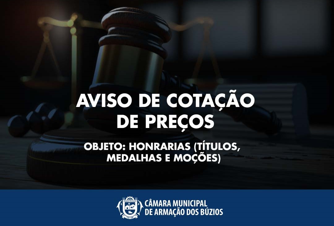 Aviso de Cotação de Preços - Honrarias