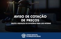 Aviso de Cotação de Preços