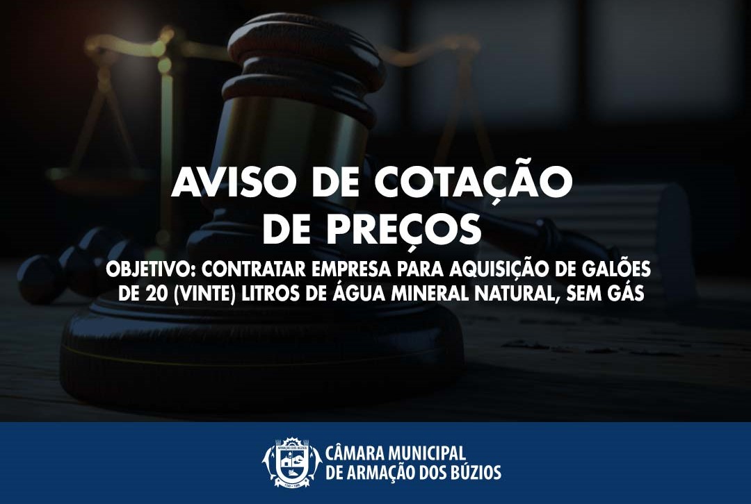 Aviso de Cotação de Preços - Água Mineral
