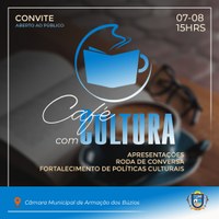 Café com Cultura, quarta-feira (07), às 15h no plenário