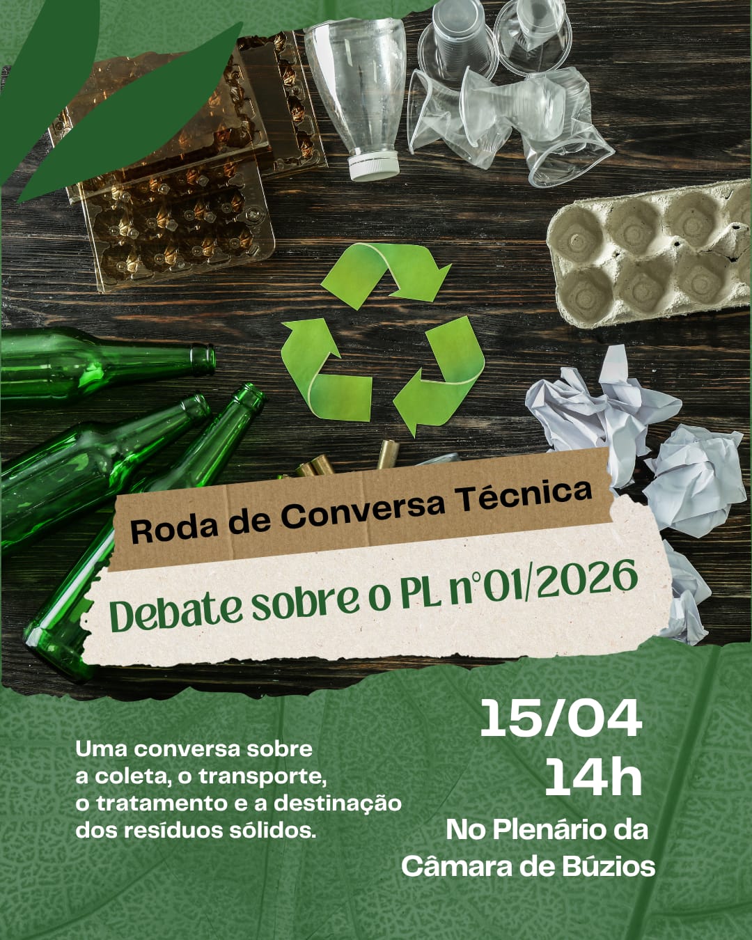 Roda de Conversa debate projeto de coleta e destinação de resíduos sólidos de grandes geradores 