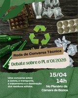 Roda de Conversa debate projeto de coleta e destinação de resíduos sólidos de grandes geradores 