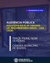 Câmara realiza audiência pública para discutir orçamento de 2026