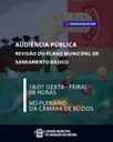 Câmara recebe 1ª Audiência Pública para a revisão do Plano Municipal de Saneamento Básico de Búzios