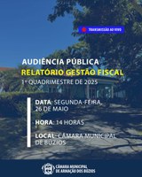 Câmara recebe Audiência Pública para Apresentação do Relatório de Gestão Fiscal referente ao 1º Quadrimestre de 2025