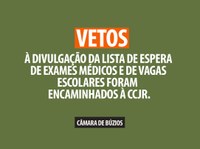 Prefeito Propõe Veto a Projetos de Divulgação da Lista de Esperas de Exames Médicos e de Vagas Escolares